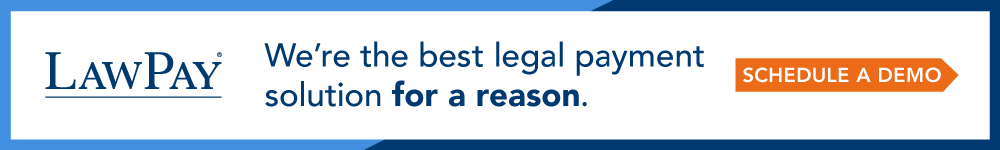 Sponsored ad: Law Pay legal payment solution.