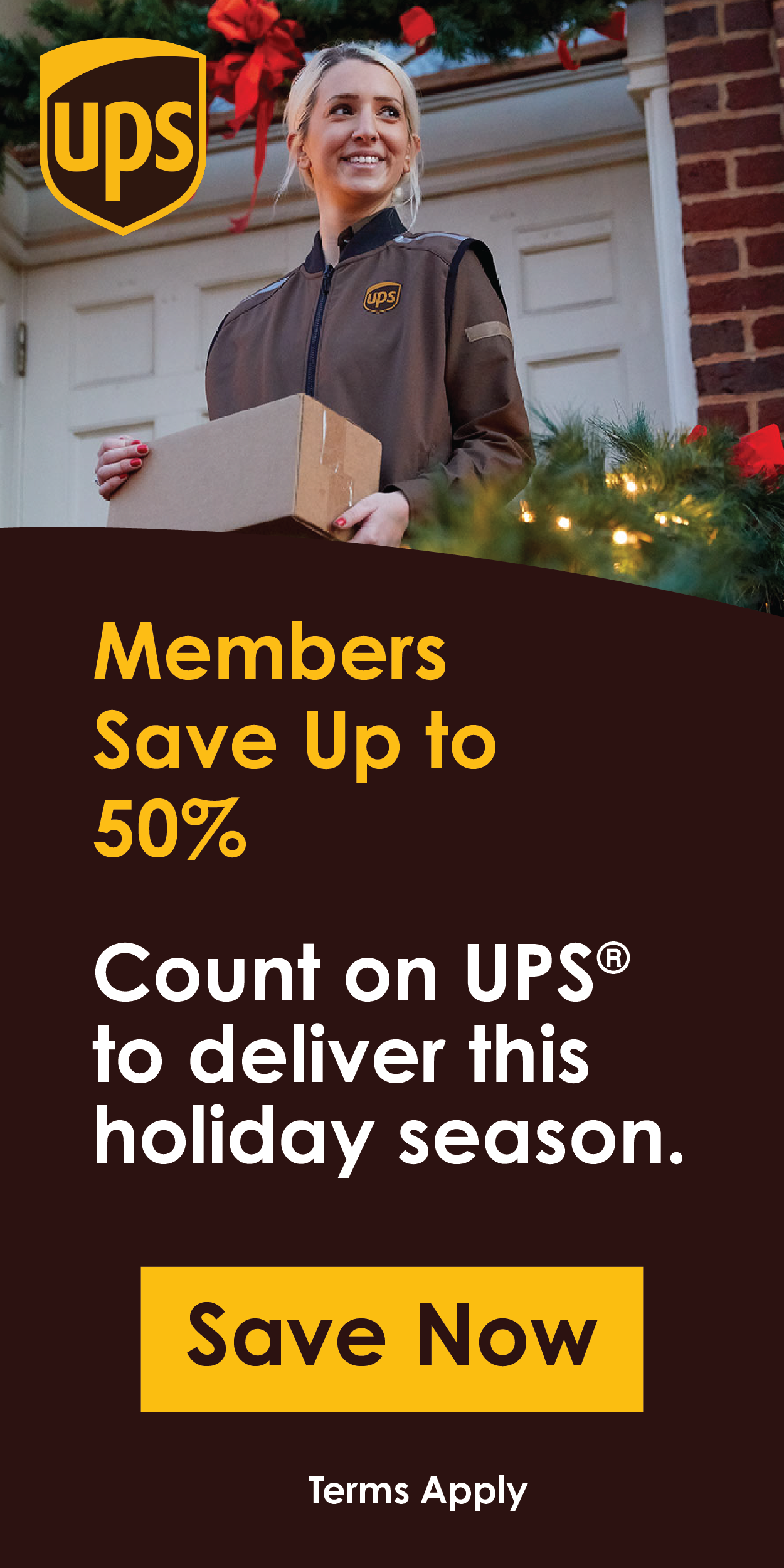 UPS Holiday Half Page
