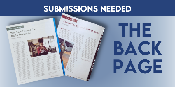 OBA Members: We need you on the Bar Journal Back Page.