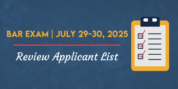 Bar Exam Applicant List