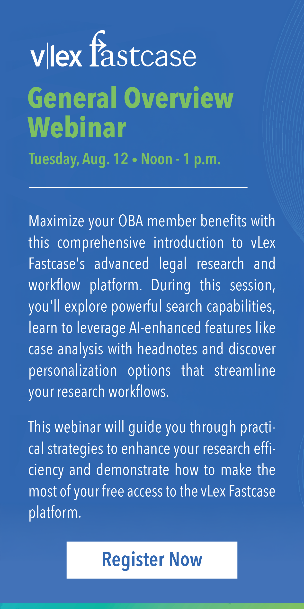 2025 Aug. 12 VLex Fastcase Webinar Half Page