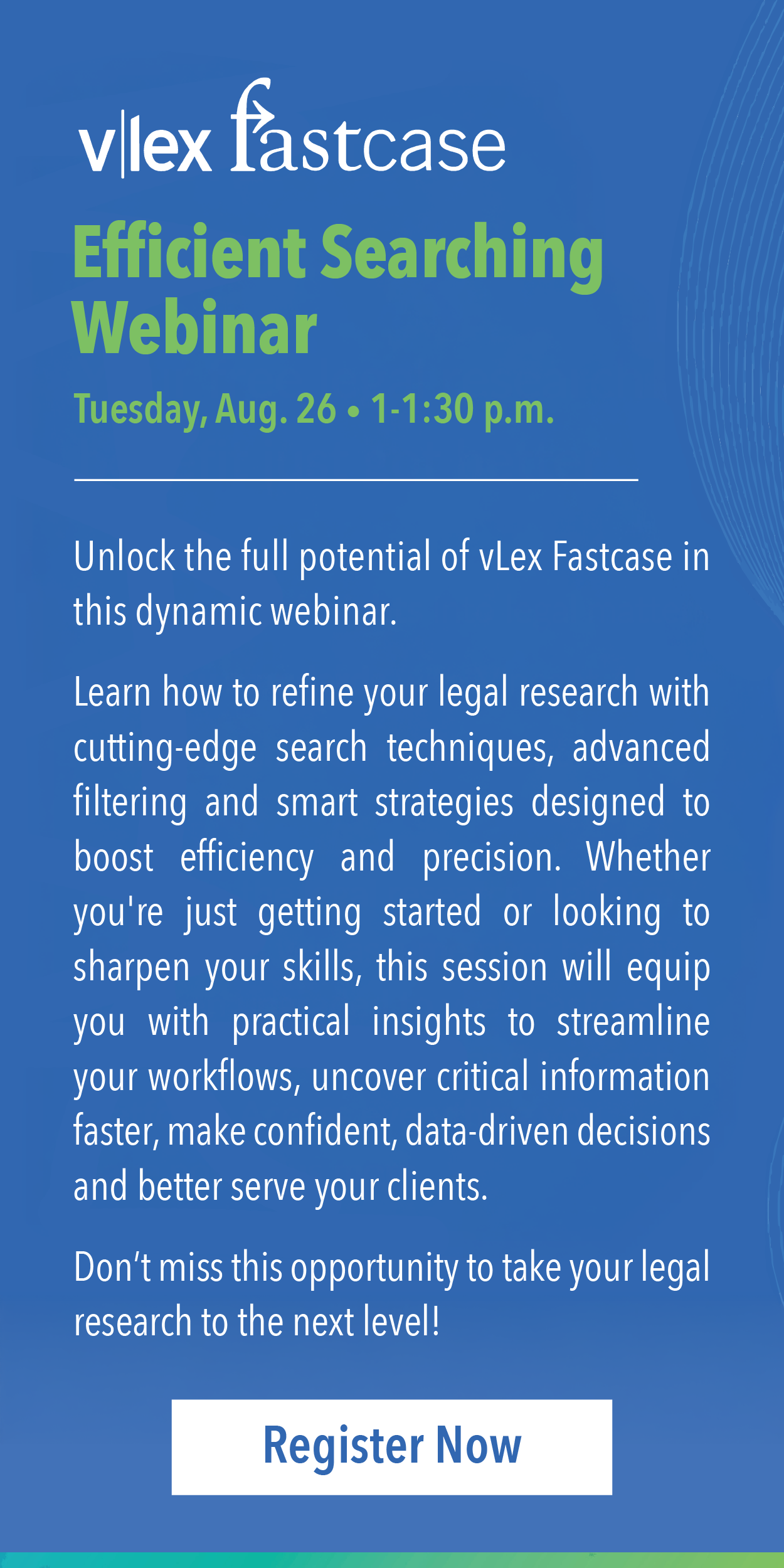 2025 Aug. 26 VLex Fastcase Webinar Half Page