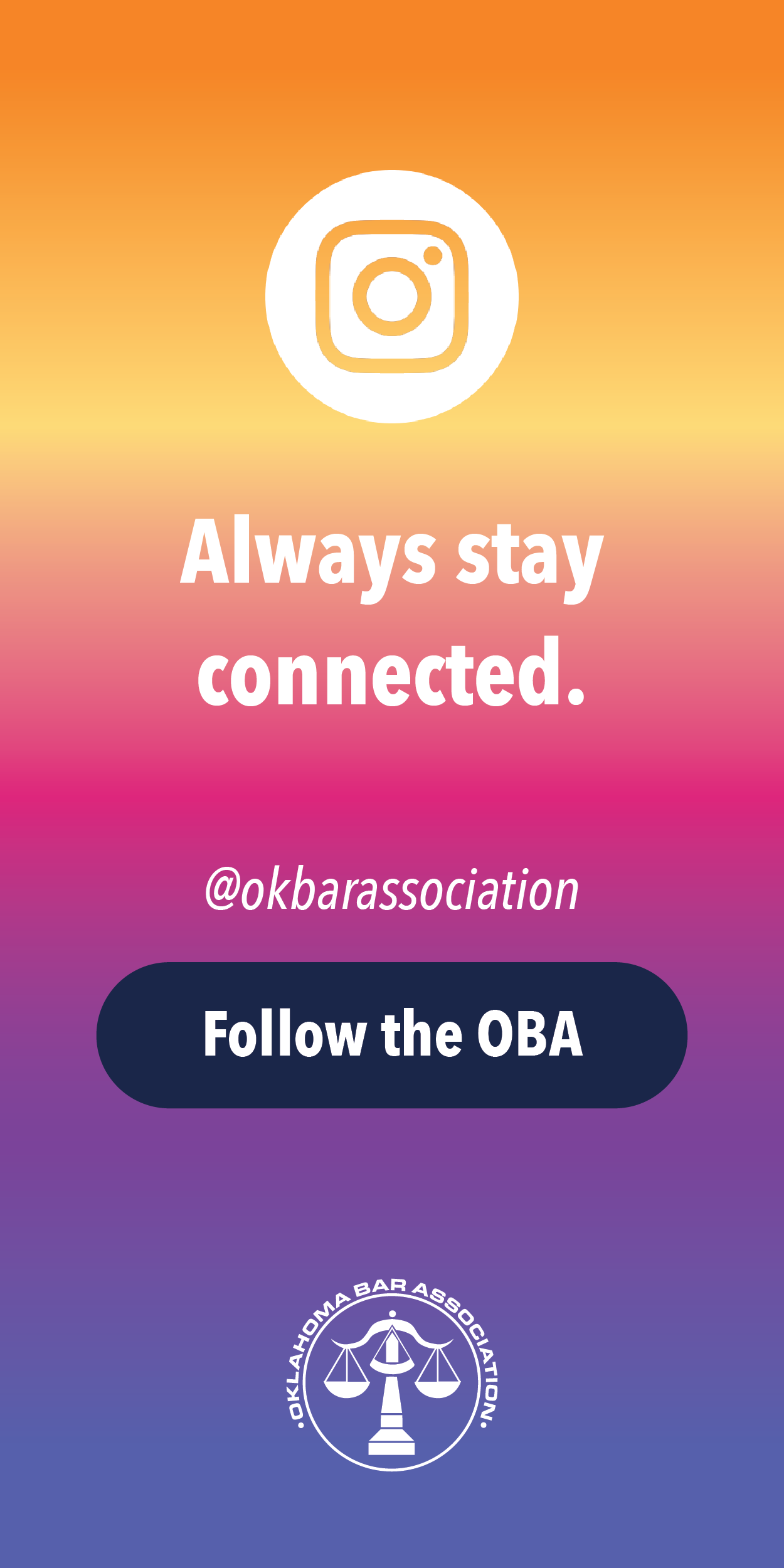 Stay Connected Instagram Half Page
